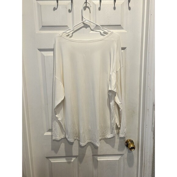 All In Motion Womens Long Sleeve Side Slit T-Shirt Moisture Wicking White NWT XL - Picture 5 of 6